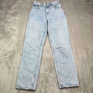 Abercombie & Fitch Jeans Womens 28 Blue 90s Straight Ultra High Rise Distressed